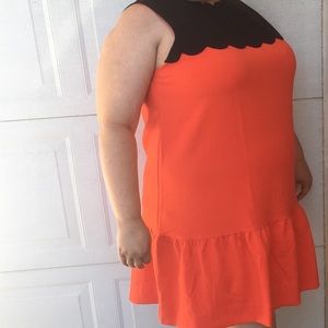 Orange & Black Victoria Beckham Dress NWT